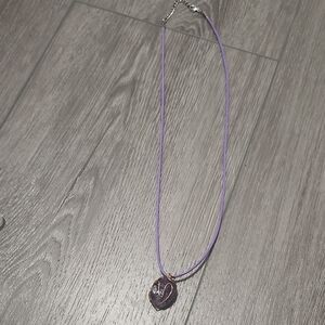 Handcrafted Wire Wrapped Raw Amethyst Heartguard Necklace